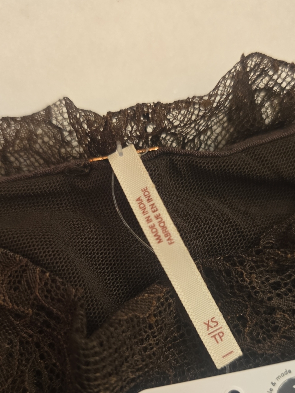 NWT Free People Rose Gold Lace Top. XS - Picture 7 of 11